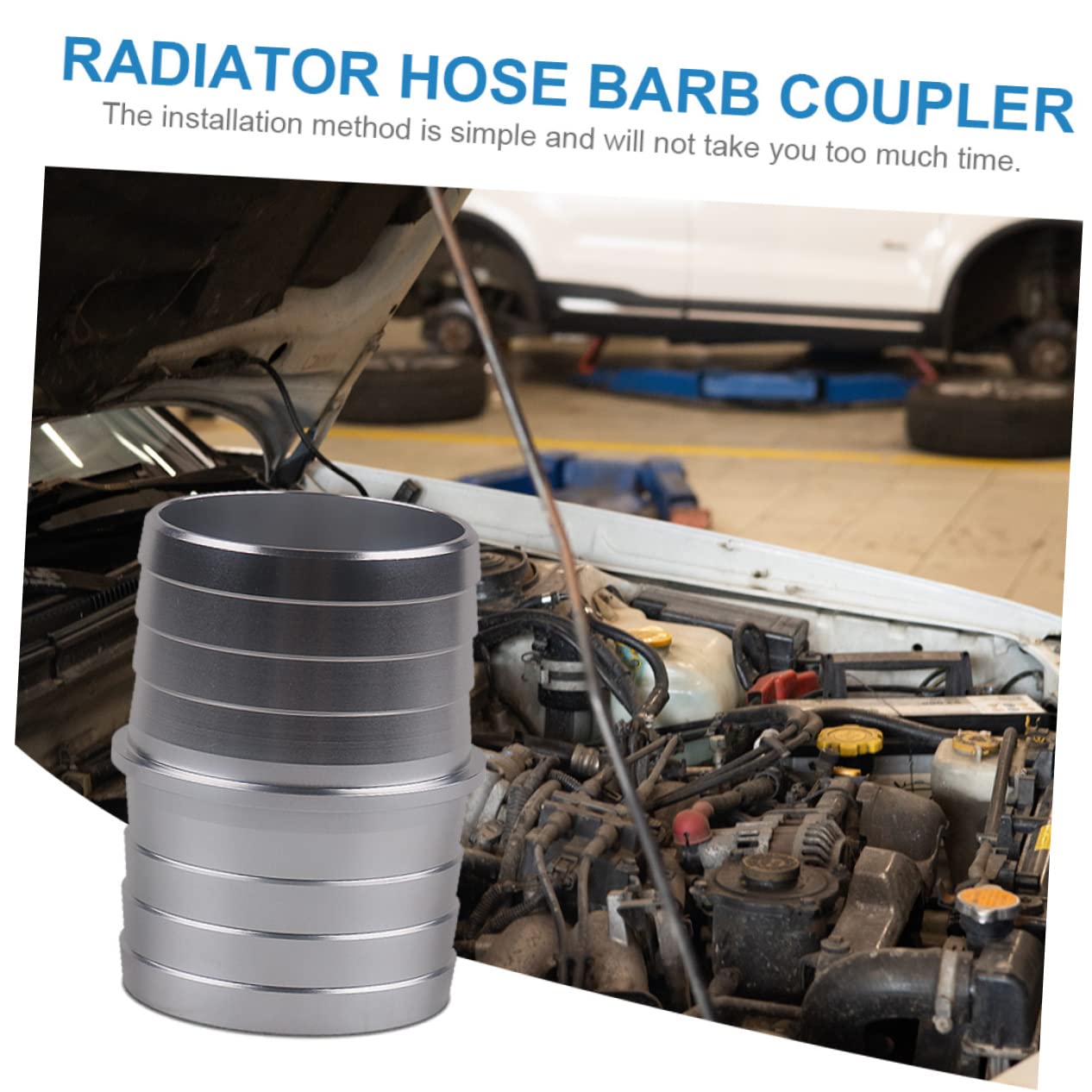 ABOOFAN 2 Pièces Adaptateur De Durite De Radiateur Universel Connecteur De Tuyau De Liquide De Refroidissement Coupleur De Tuyau D'arrosage Doiteur De Tuyau Seul Alliage D'aluminium Silver