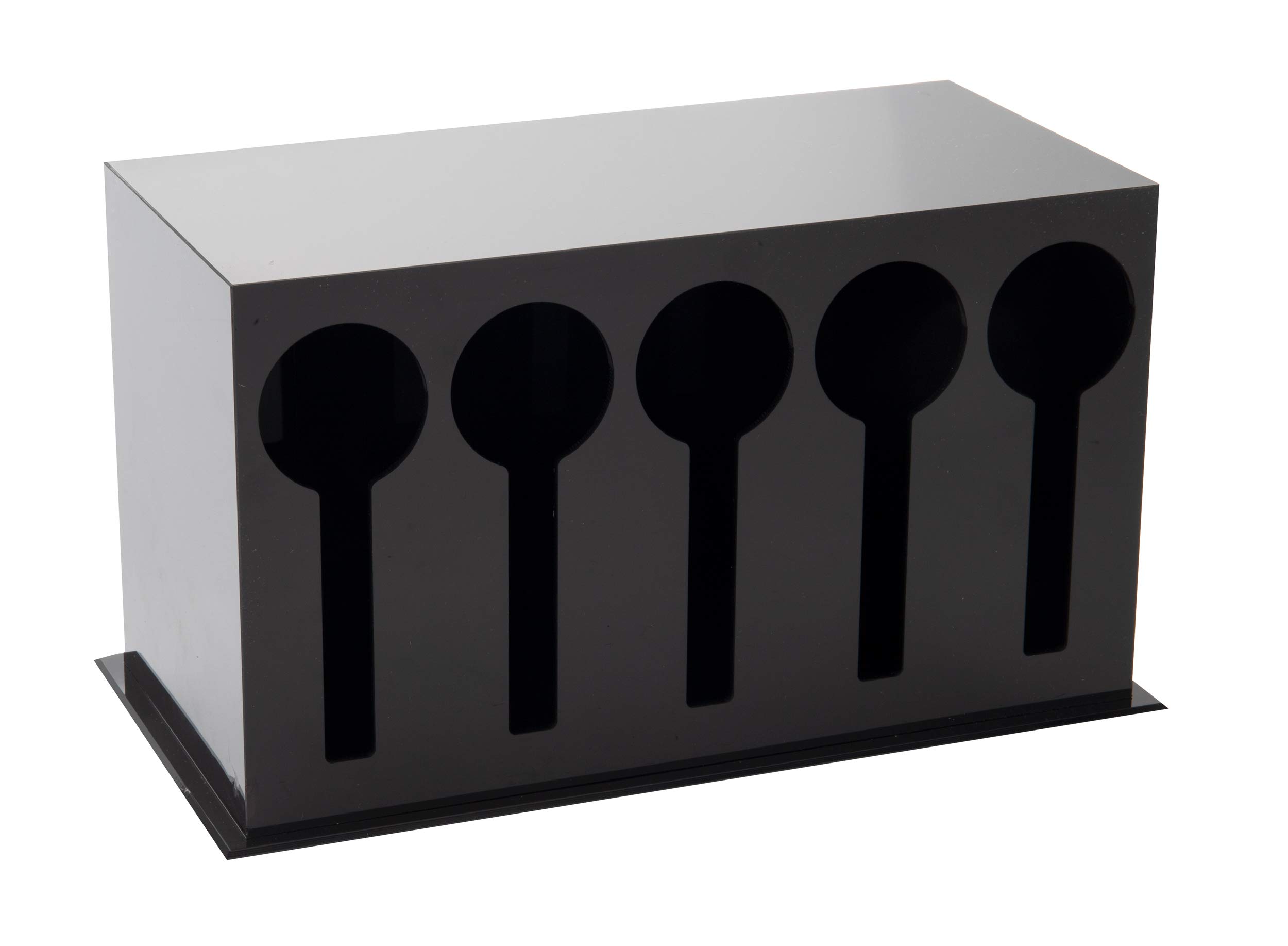 Mind Reader Utensil Stand, Black, 5 Compartment