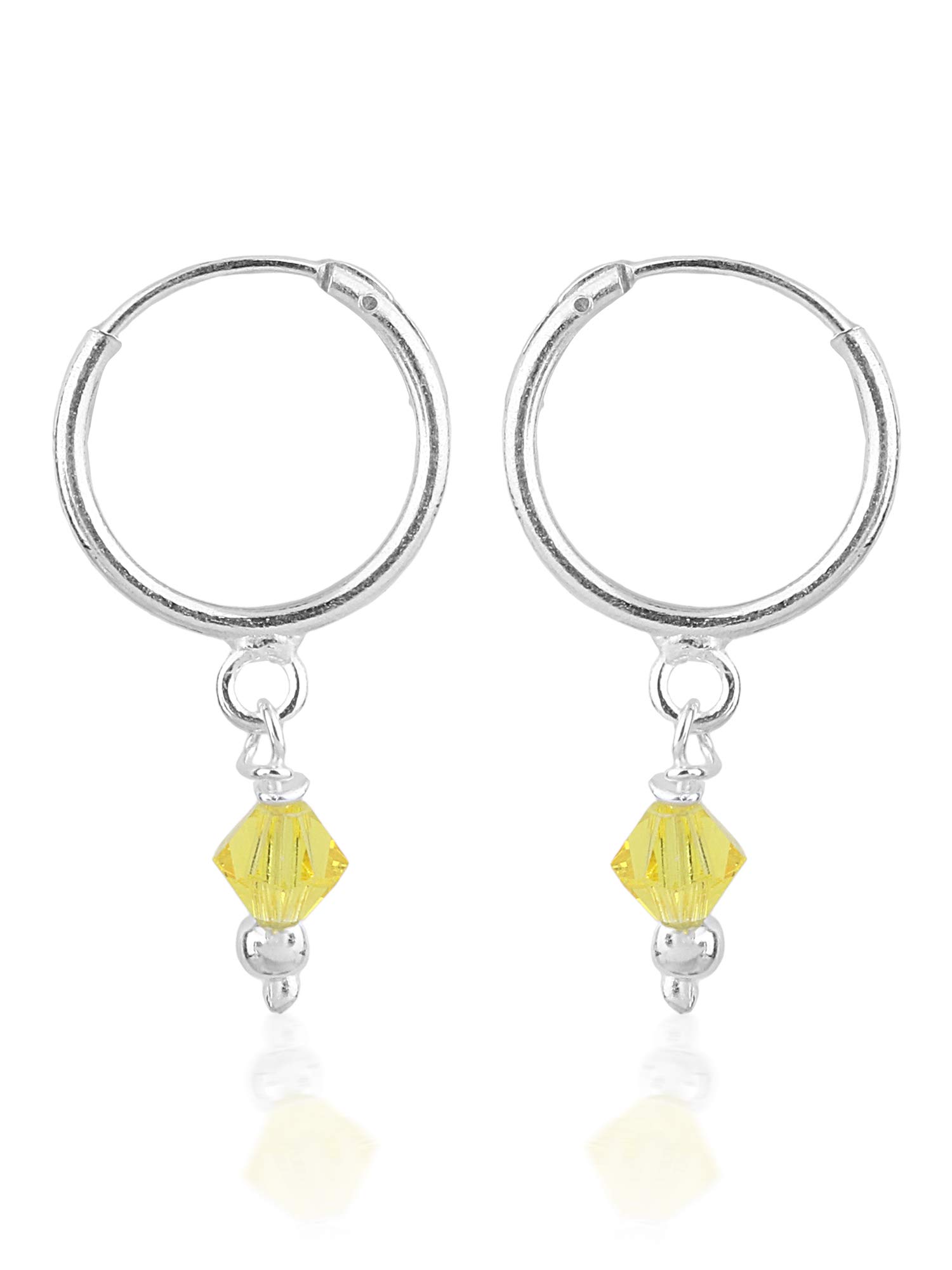 Nemichand Jewels 925 Silver tiny Bali Color Crystal Charm Earring for Kids and Girls (lemon yellow) (B08HR31LTM) Amazon Price History, Amazon Price Tracker