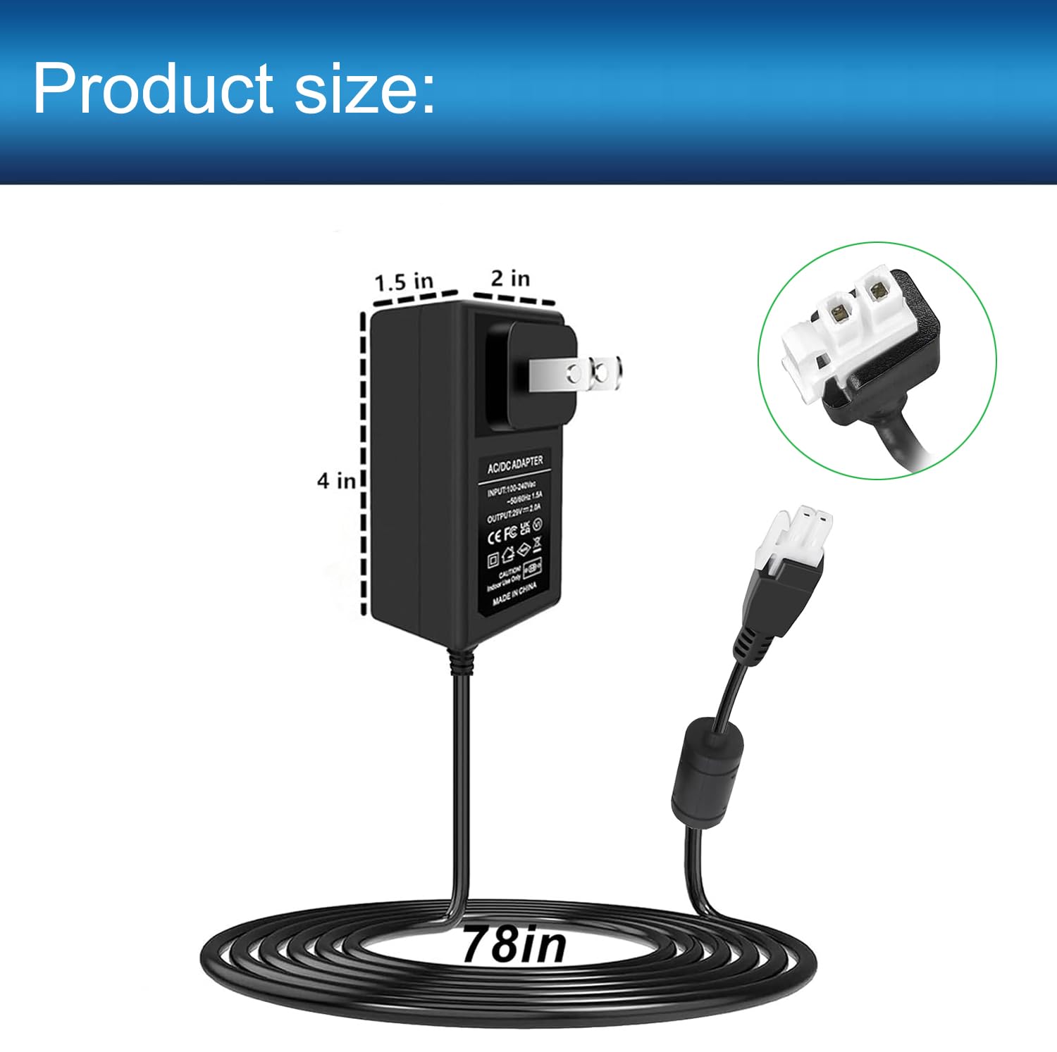 Amazon.com: 29V Adjustable Desk Power Cord Compatible with Claiks