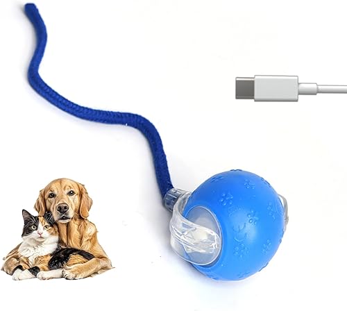 Pelota de juguete electrónica automática para gatos y perros, juguete inteligente para mascotas con luces LED, sensor de movimiento y sonido de