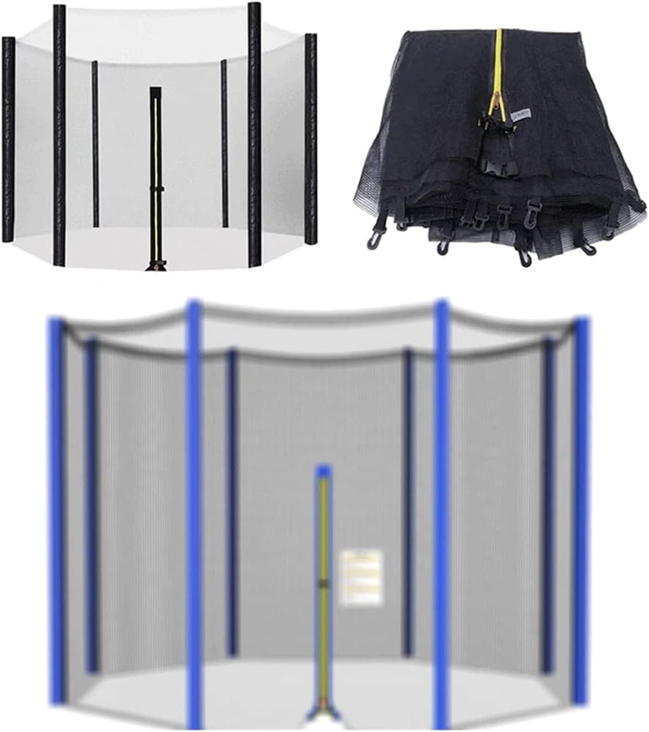 Trampoline Safety Net Trampoline Enclosure Safety Nets, Fit 6FT 8FT 10FT 12FT Indoor Outdoor Trampolines Protective Net, Net Only