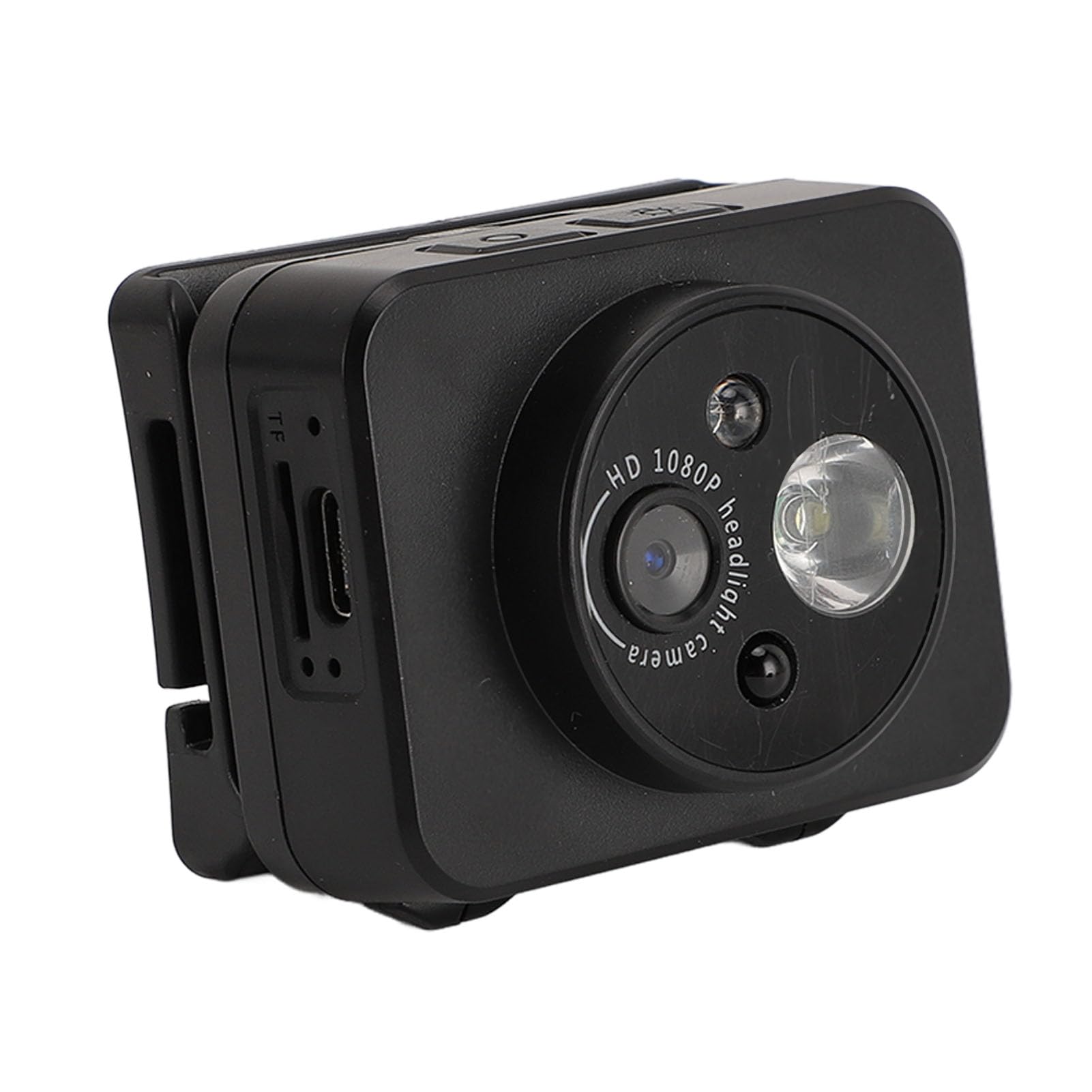 Caméra de Phare, Enregistreur Vidéo Mains Libres 1080P à 45 Degrés avec Format de Stockage MP4, Matériau ABS, Batterie 1000 MAh