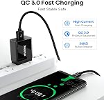 CLEEFUN Long USB C Cable 20ft/6M, USB A 2.0 to USB C Cable Fast Charging, Type C Charger Cord for iPhone 15, Samsung Galaxy, Pixel, Moto, LG, USB-C Tablet, Game Controller, Security Camera