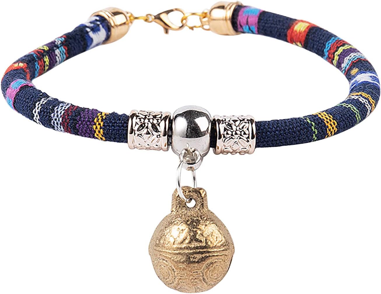 Metal Dog Collars for Small to Medium Pet Bell Colorful