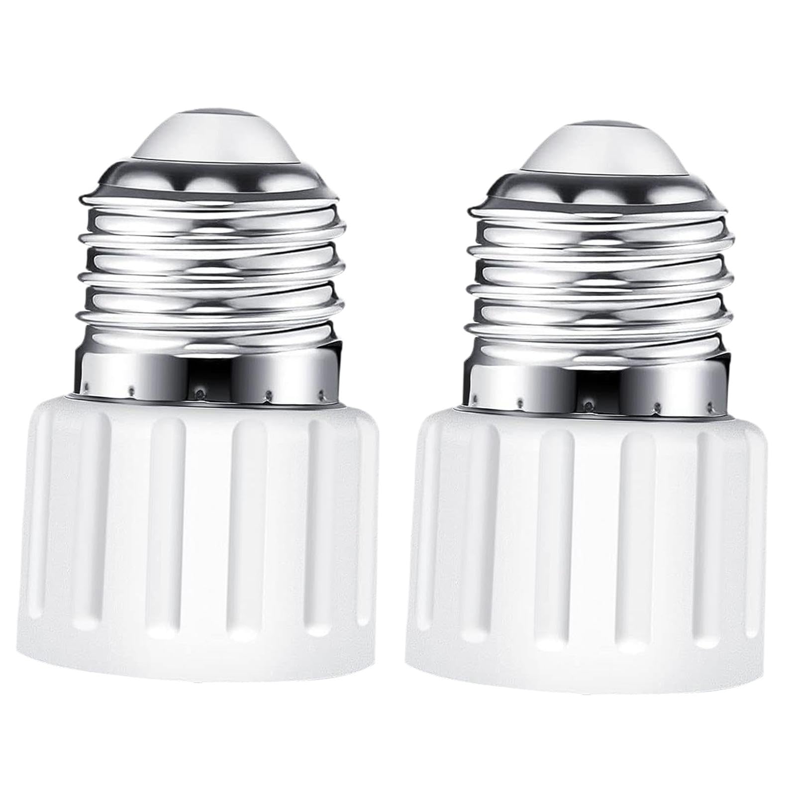 2 Pieces E26 Socket Adapter Heat Resistant Universal Screw Light Bulb Socket White-picture-14