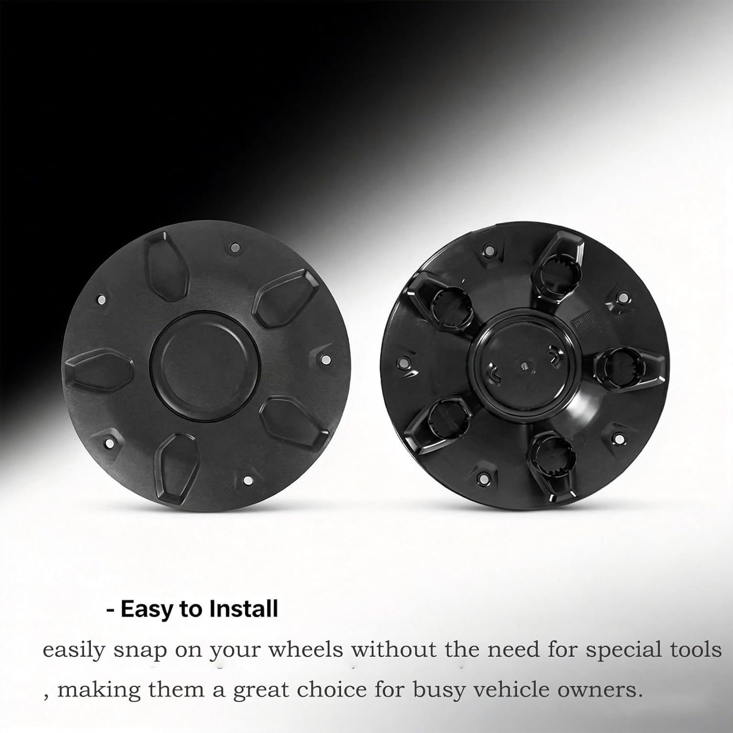 Wheel Hub Center Cap Kit Ford Transit 150 250 350 2015-2026 16" Steel Wheel Black Center Caps Hubcaps Replacement OE CK4Z-1130-C