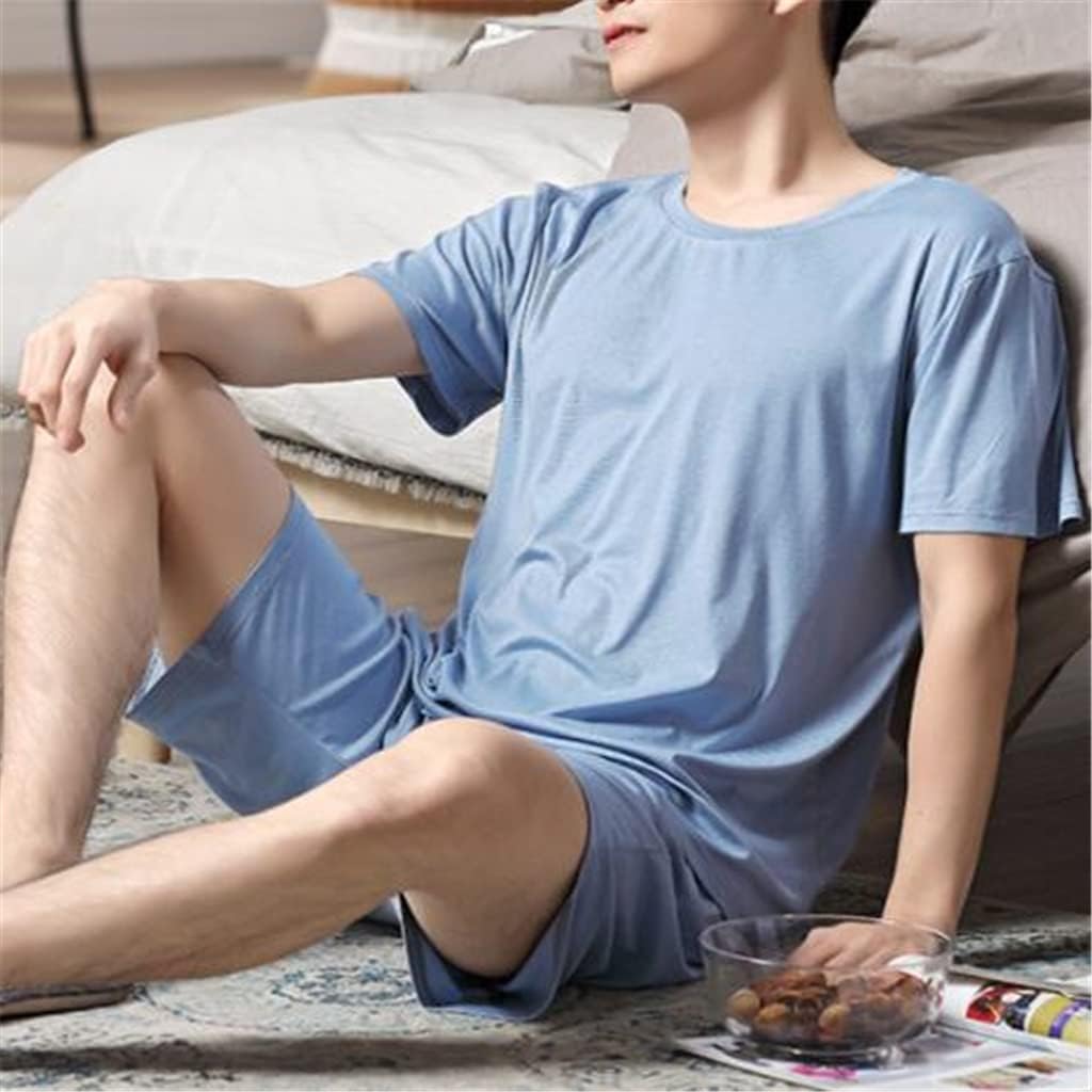 Loose men's modal pajamas Thin ice silk cool can be worn outside