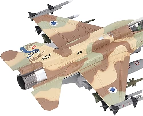 Miniatura 7 de plplaaoo Modelo Fighter Jet, modelo de caza F 16I a escala 172, modelo de aviones de combate aerodinámico, modelo de colección de aviones