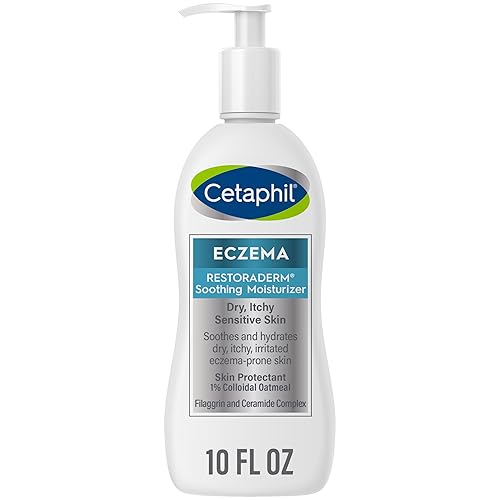 CETAPHIL RESTORADERM - Hidratante calmante para piel propensa al eccema 10 onzas líquidas para piel seca picazón e irritada hidratación 24 horas sin