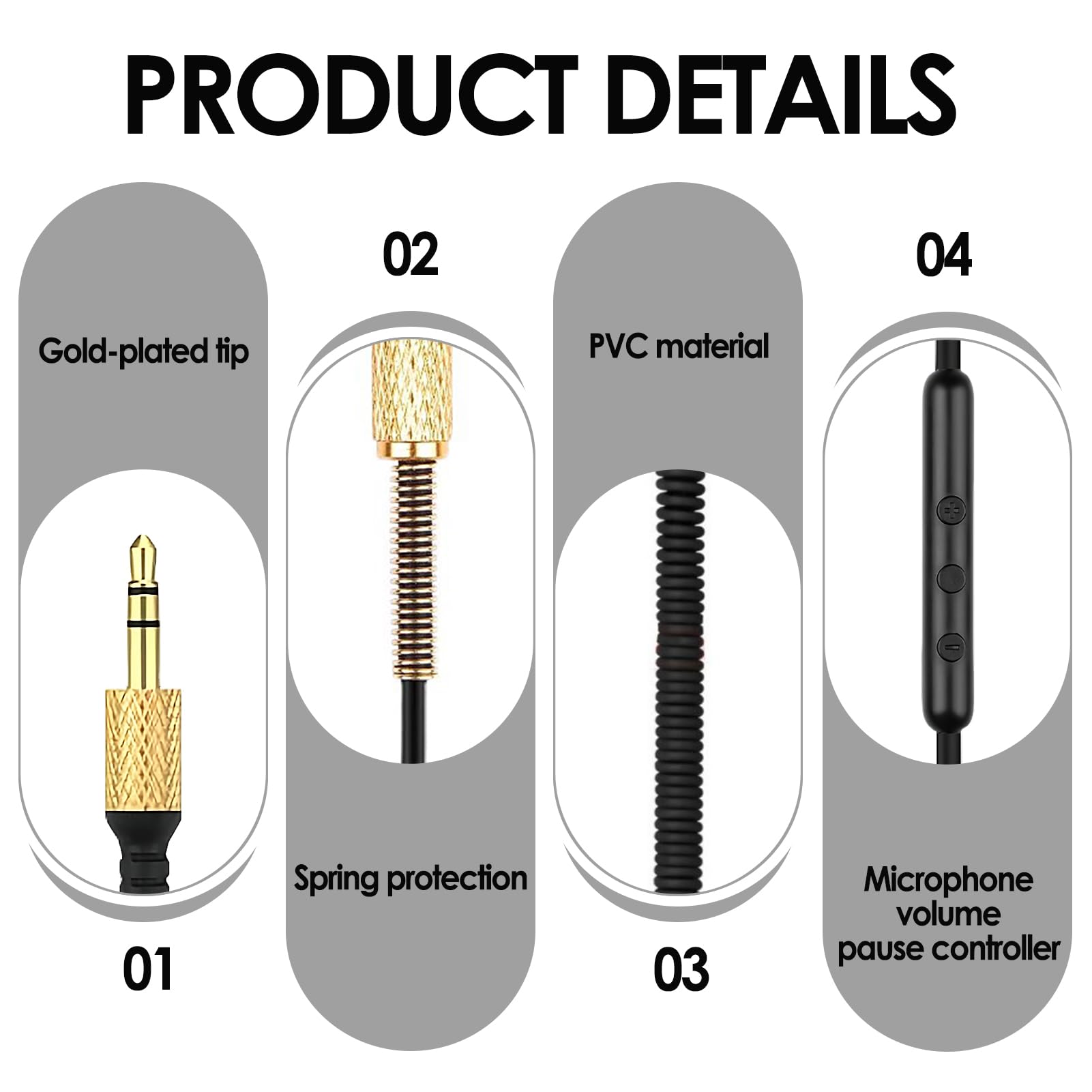 Cavo Aux LEIBOCHAO Con Telecomando E Microfono Per Cuffie Marshall Major 1/2/3 E Monitor - Foto 10