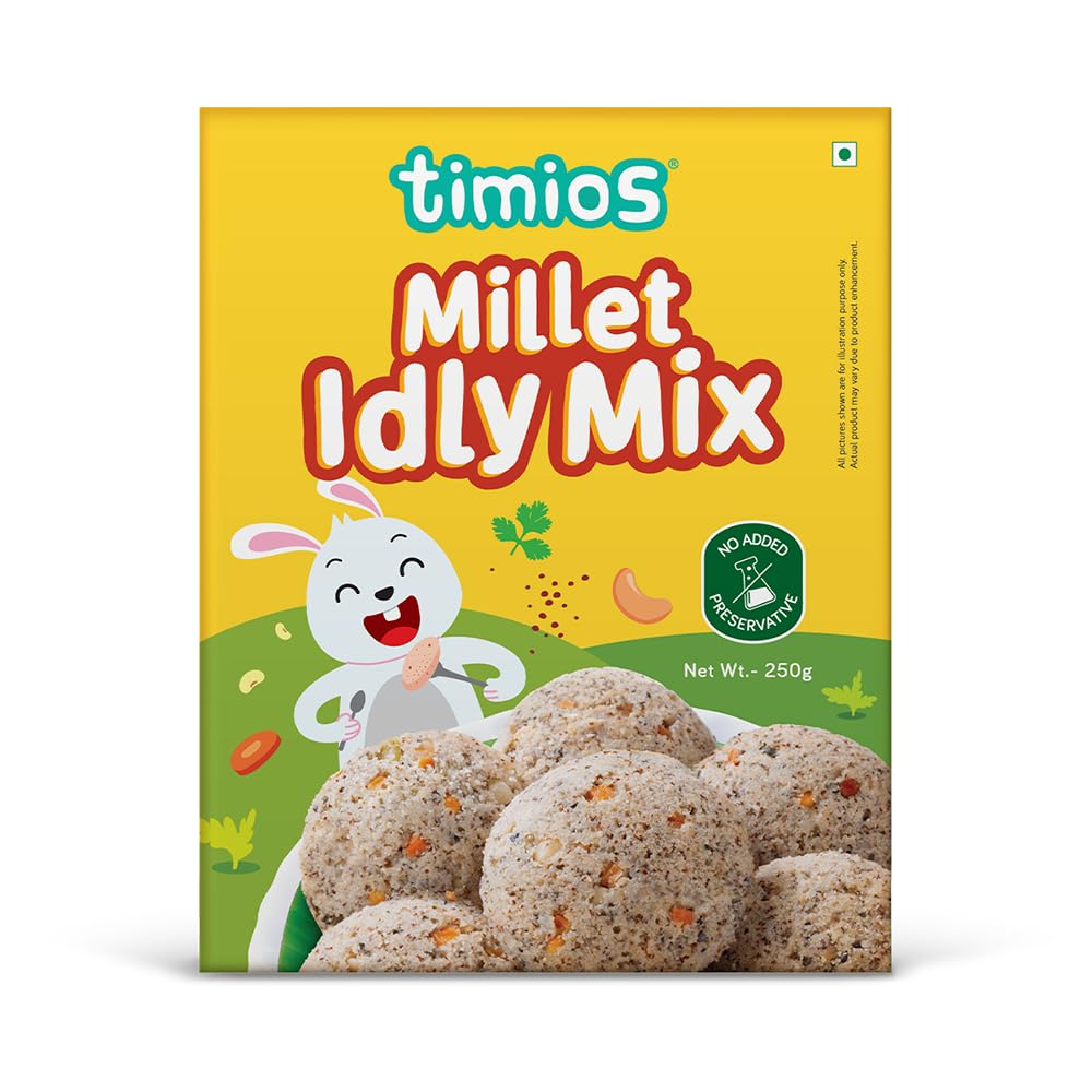 Timios Instant Millet Idly mix | Easy & Ready to Cook Instant Millet Breakfast Mix for Kids | Rich in Protein & High Fiber| 250 g (B0CTTR588F) Amazon Price History, Amazon Price Tracker