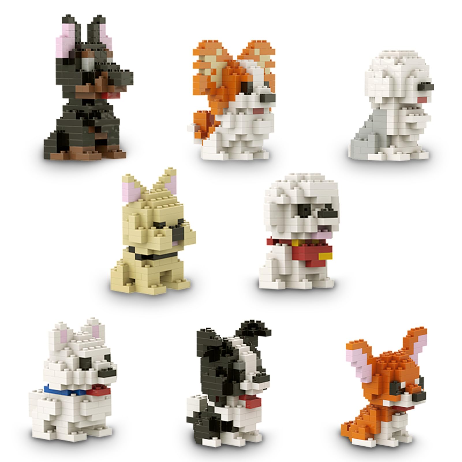 置物 dog antiqie animal objects set Amazon.com: Building Block Animal Dogs Micro Mini Block Dog