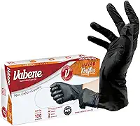 Luva Descartável Viniflex Preta Tamanho G 100 Unidades S/Pó | Pacote com Alta Resistência | Confortável e Higiênica | Uso Profissional, Doméstico e Alimentação.