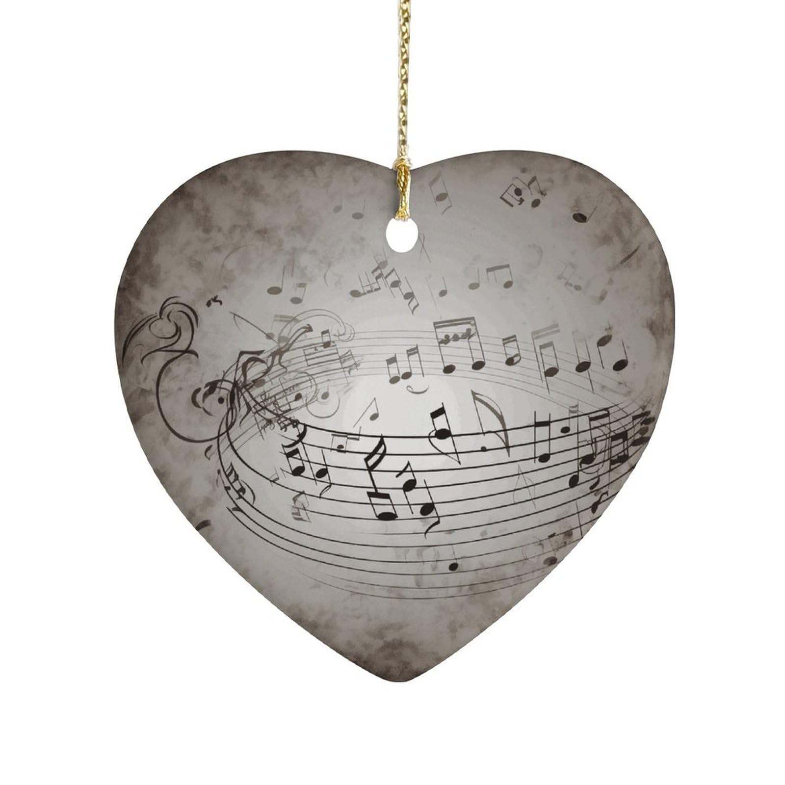 Fekiloot Style Music Note Wall Ceramic Ornament Home Decor Keepsake