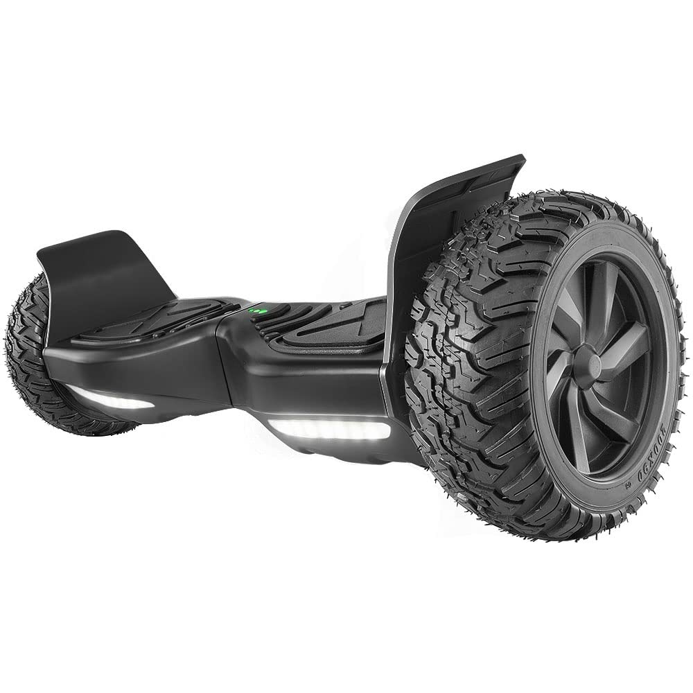 8.5'' All Terrain Off-Road Adult Electric Hoverboard w/Bluetooth Speaker, 6MPH Top Speed, 6 Miles Range LED Lights, UL2272 Certified