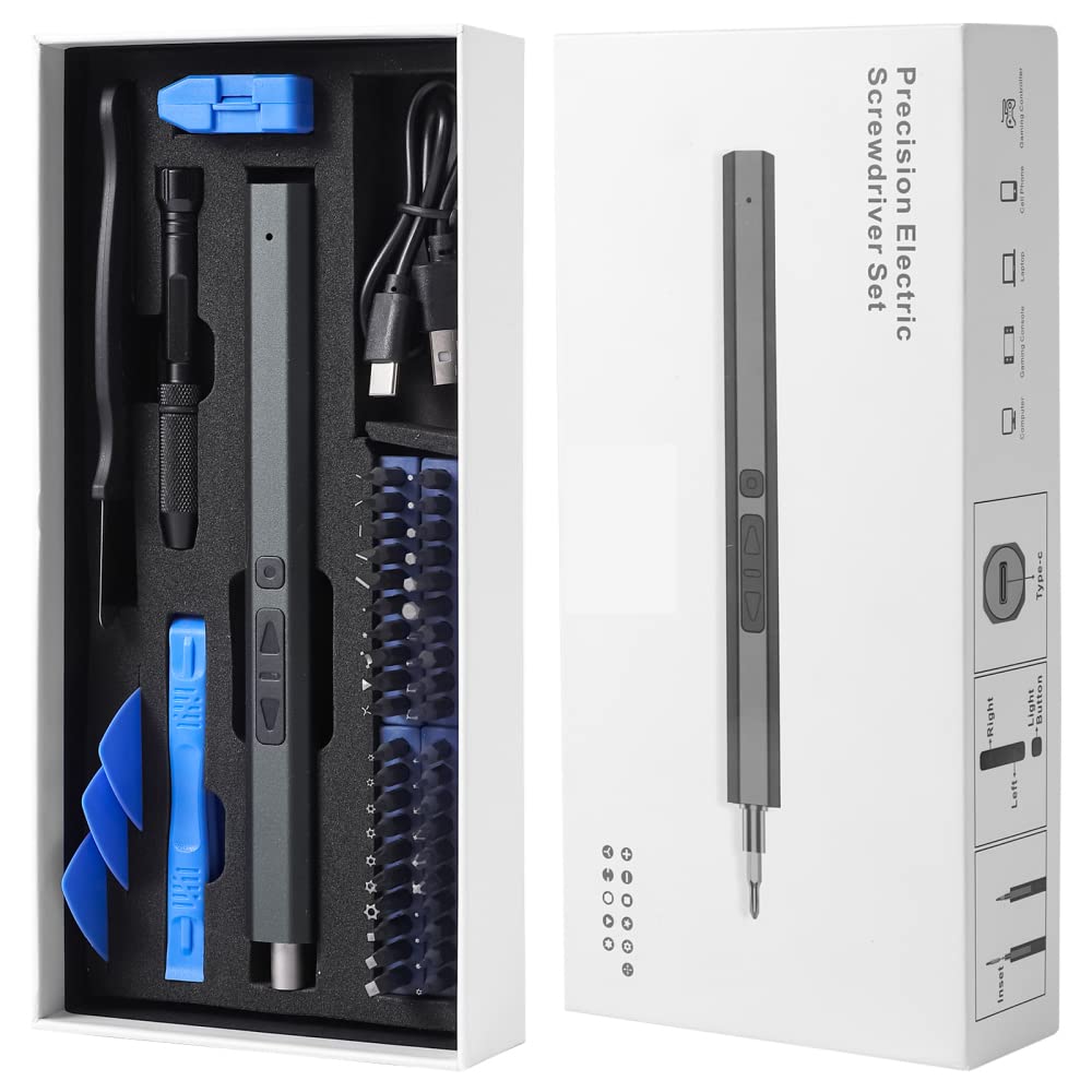 Djioyer Electric Screwdriver, 1 Set Electronic Electric Screwdriver 50 in 1, for Phone, Watches, Laptops
