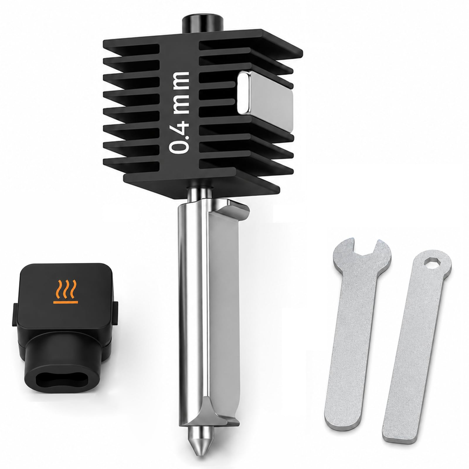 Removable Hardened Steel Hotend for Bambu Lab A1 Mini 3D Printer, 0.4mm Aluminum Heat Sink Nozzle Kit with Installation Tools, Compatible Replacement or Upgrade Extrusion System Assembly-image-48