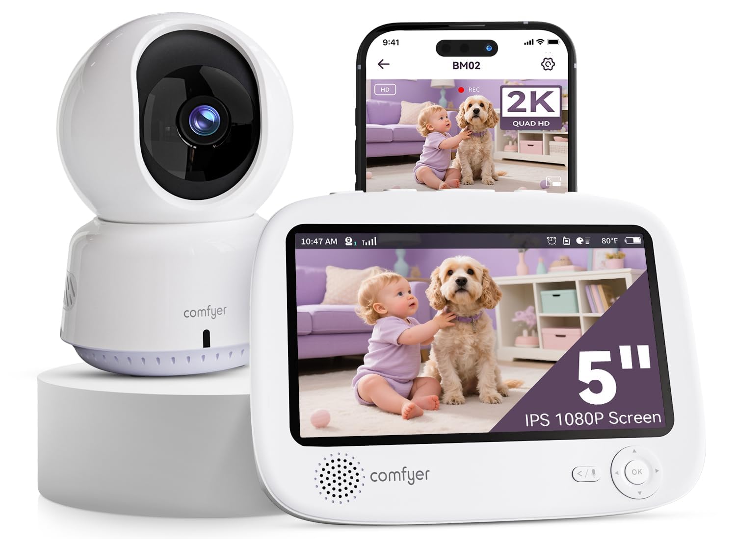 Wifi Baby Best Split Screen Baby Monitor 2019 Sense-U Base Station