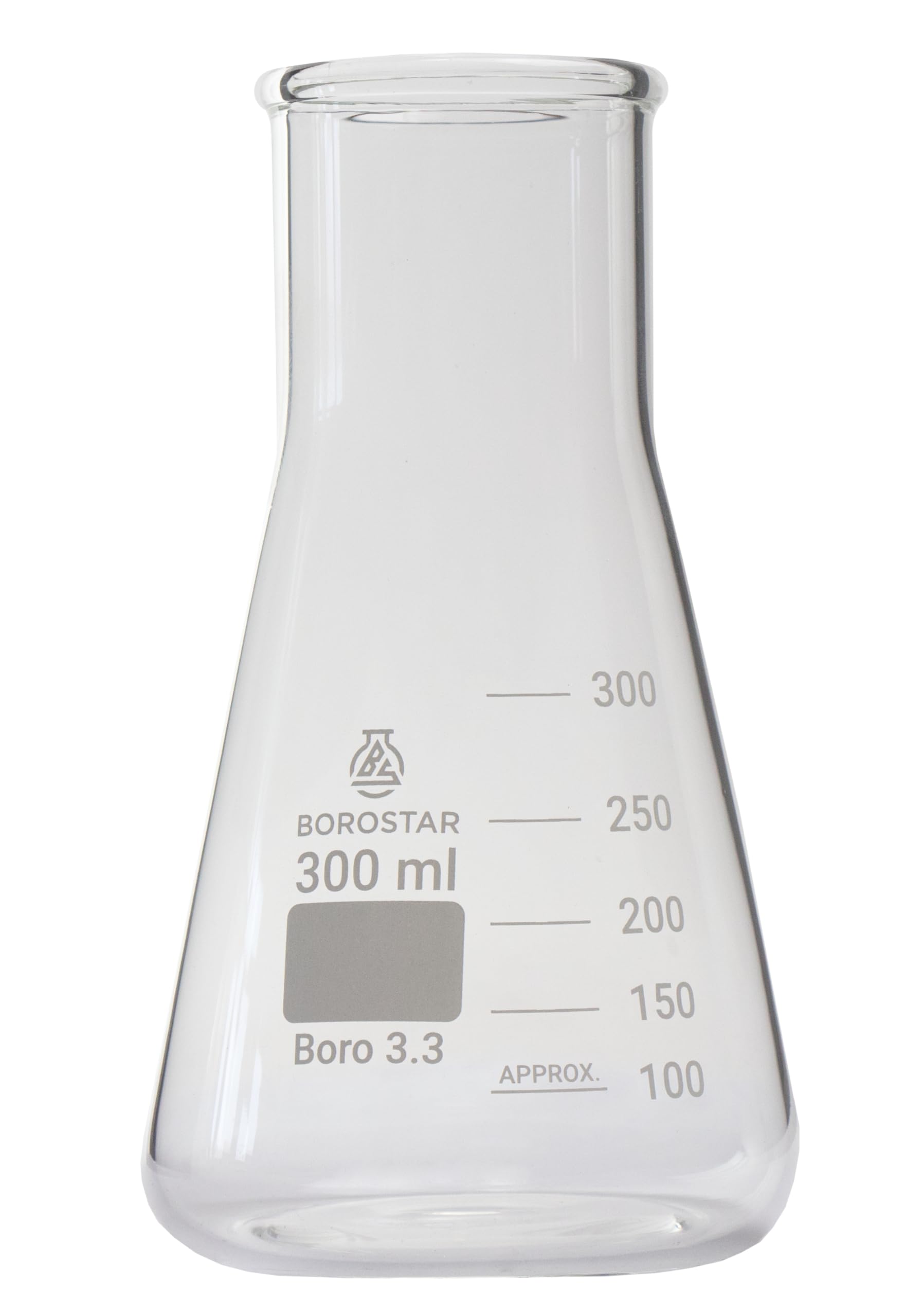 Erlenmeyerkolben (Boro 3.3), mit Graduierung, weithalsig, 300 ml