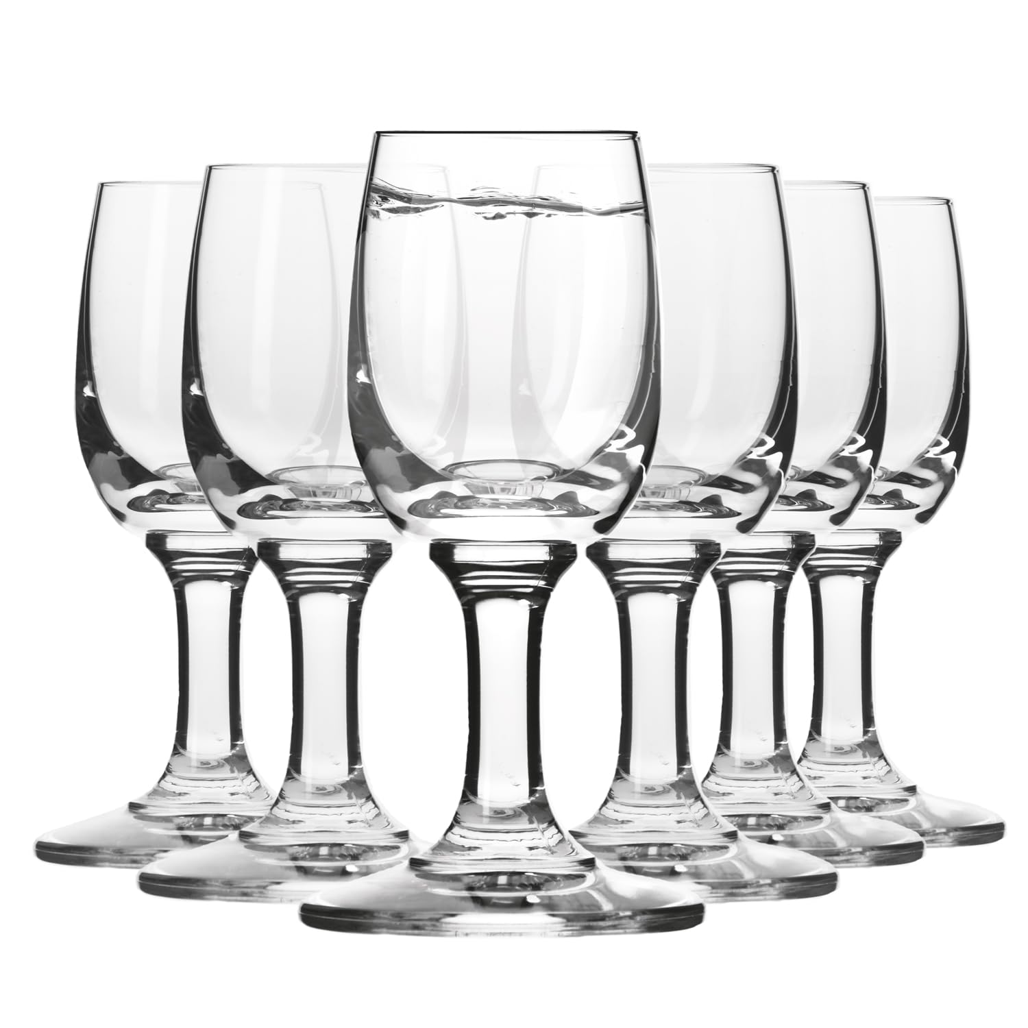 KROSNO Mixology Verres à vodka 35 ml, Lot de 6 – Cristal sans plomb, verres sur pied pour liqueur gin shots, élégants, compatibles lave-vaisselle, fabrication européenne
