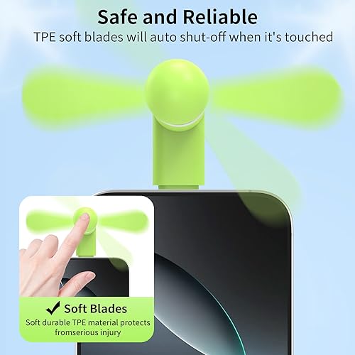 Miniatura 5 de Paquete de 6 ventiladores de teléfono celular tipo C USB C compatibles con iPhone 16 Pro Max1615iPad y Samsung Galaxy S25S24S23, mini accesorios