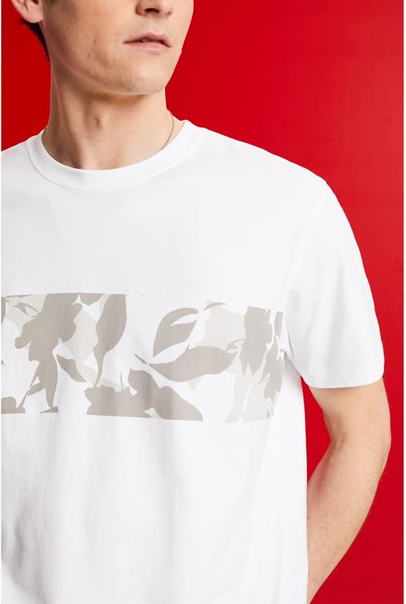 ESPRIT Maglietta da Uomo, 100/bianco., XS