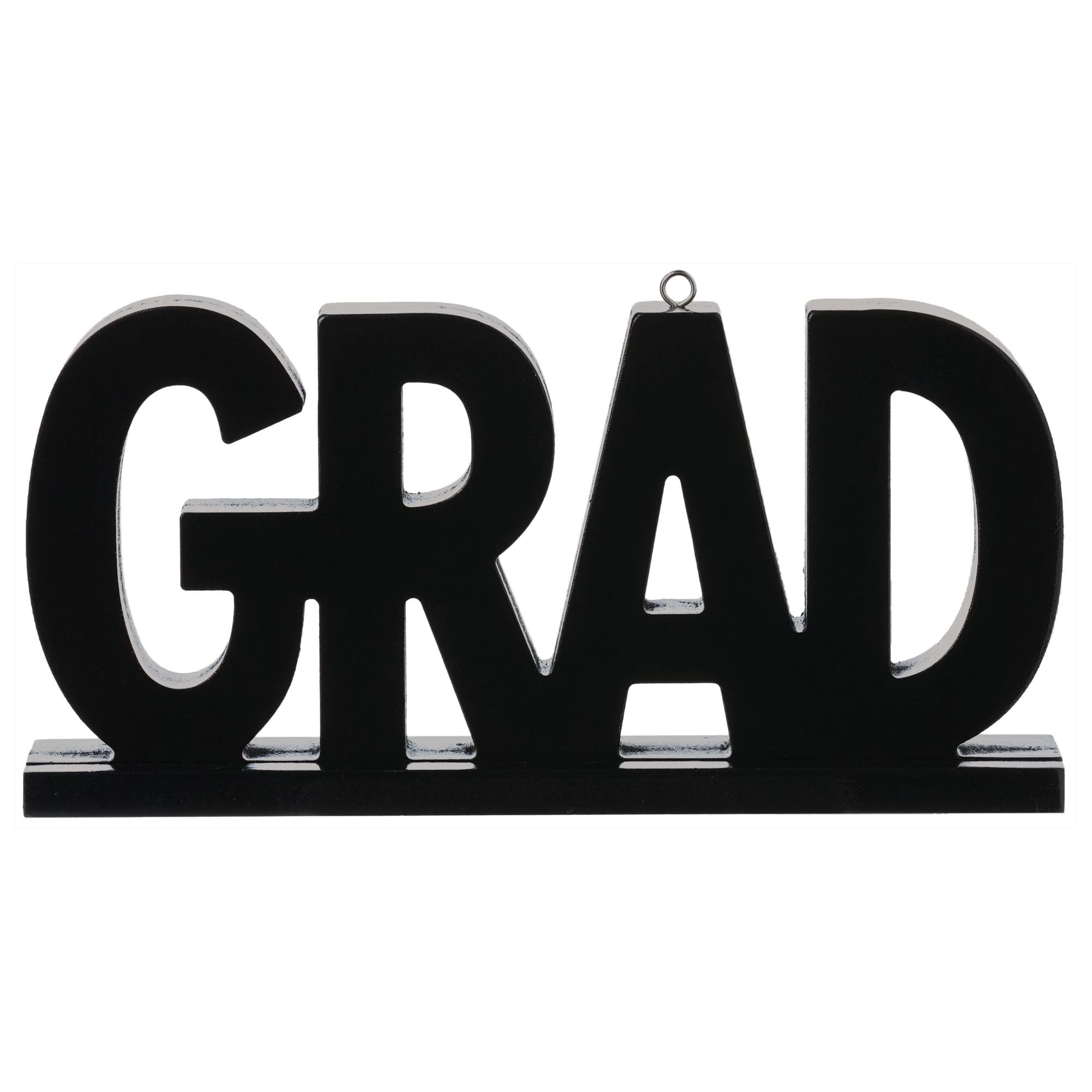 Peso per palloncino G-R-A-D - 14 cm H x 28 cm W | Nero | 1 pz.