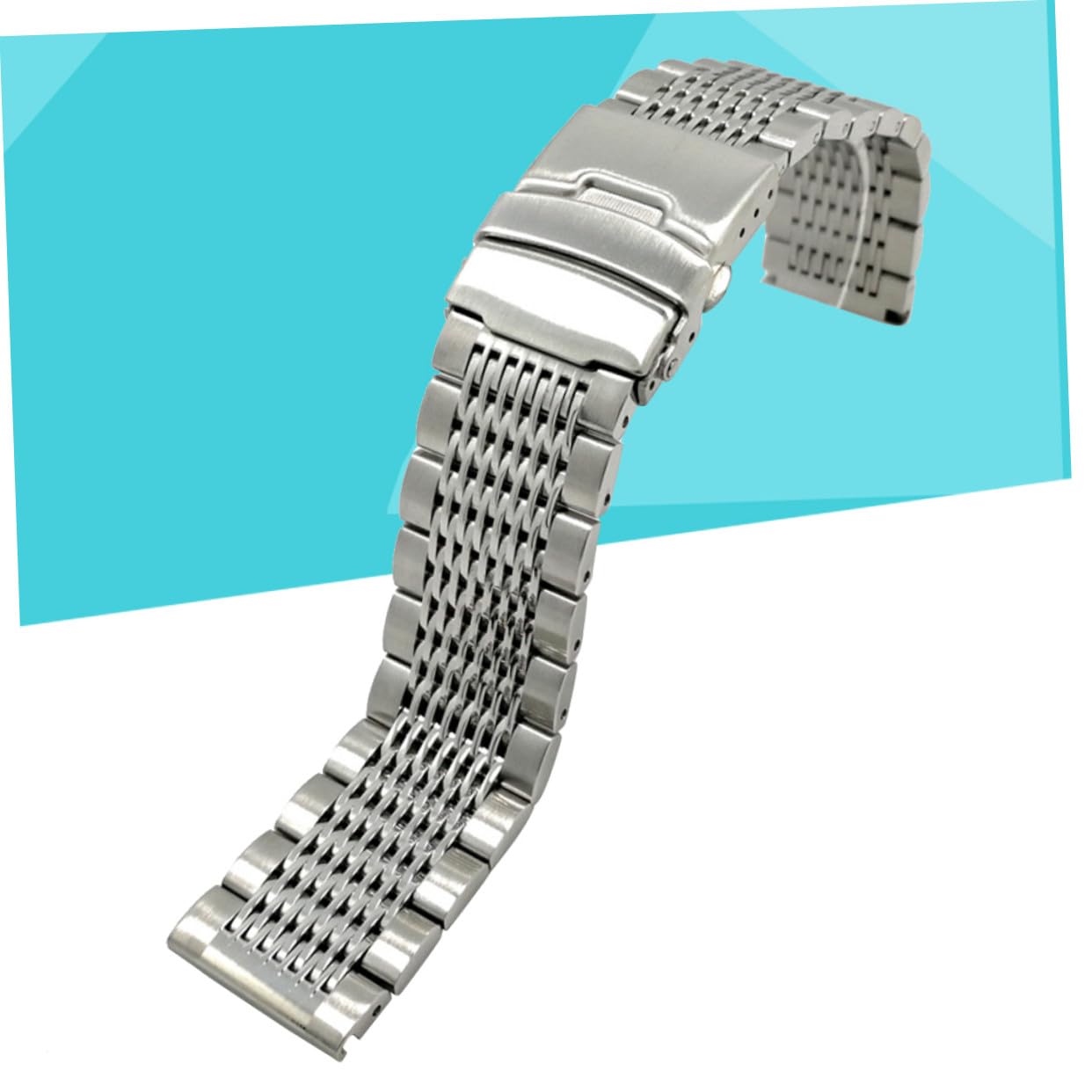 Correa de Reloj de Acero Inoxidable 20 Mm Cierre Ergonómico y Soldadura sin Costuras para Reemplazo de Relojes Elegantes