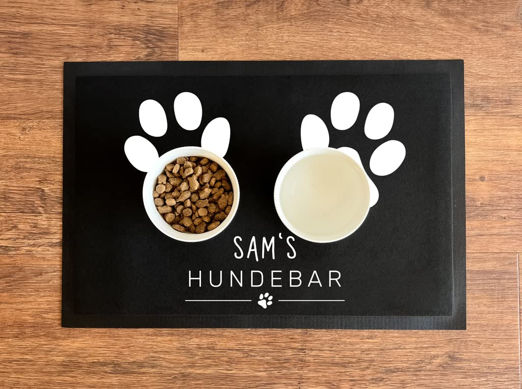 Napfunterlage Hund personalisiert mit Name | Hundebar 50 x 70 cm