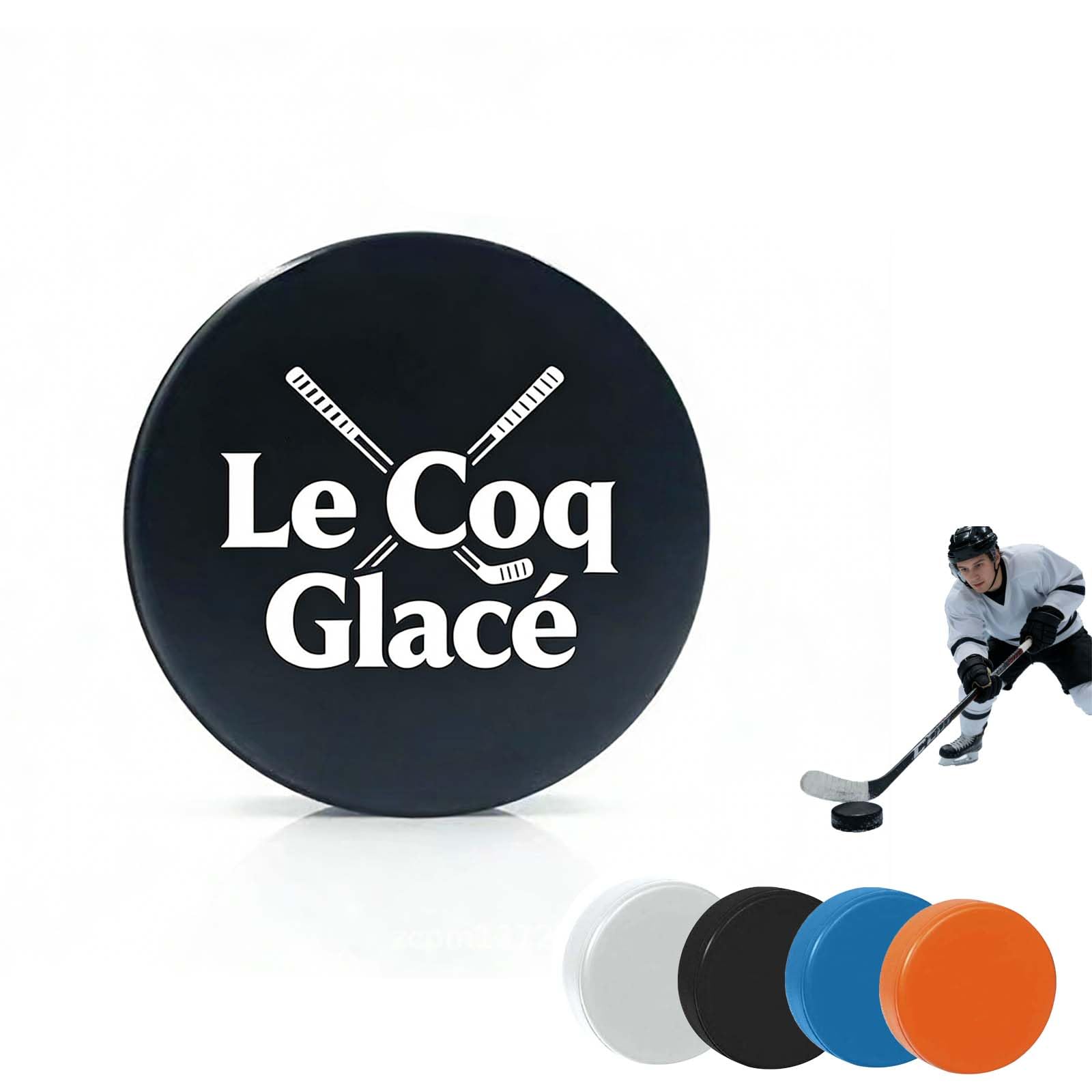 Générique Pucks de Hockey Personnalisée avec Photo et Nom – Palet en Caoutchouc, Taille et Poids Officiels – Cadeau Hockey Idéal pour Entraîneur, Joueur – Qualité Compétition pour Jeu et Déco