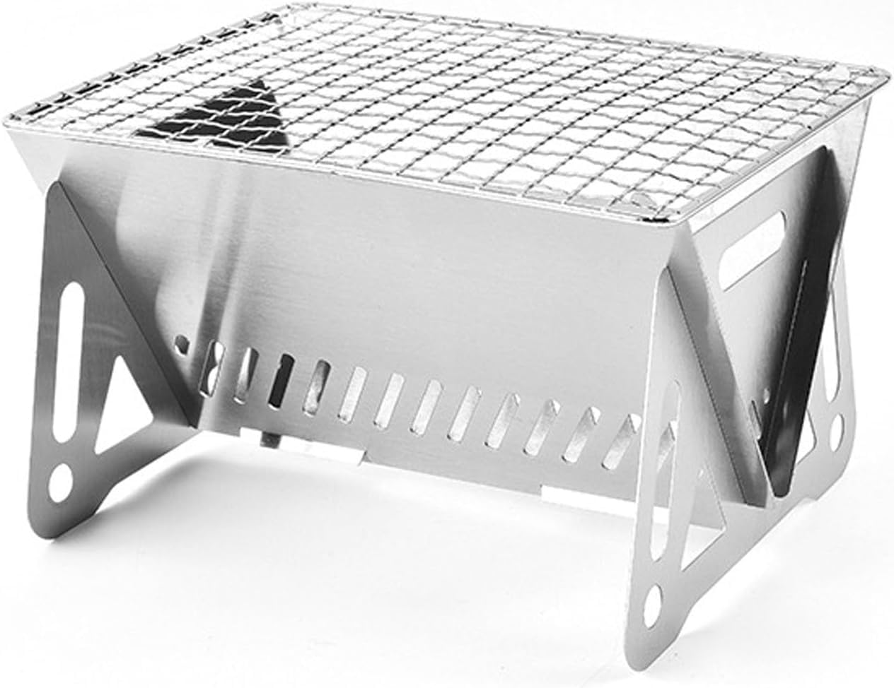 Barbecue A Carbone Pieghevole Portatile, Piccolo Barbecue in Acciaio Inossidabile per Campeggio, Picnic E Giardino Allaperto, Ideale per 2-3 Persone, Design Compatto E Leggero da Small