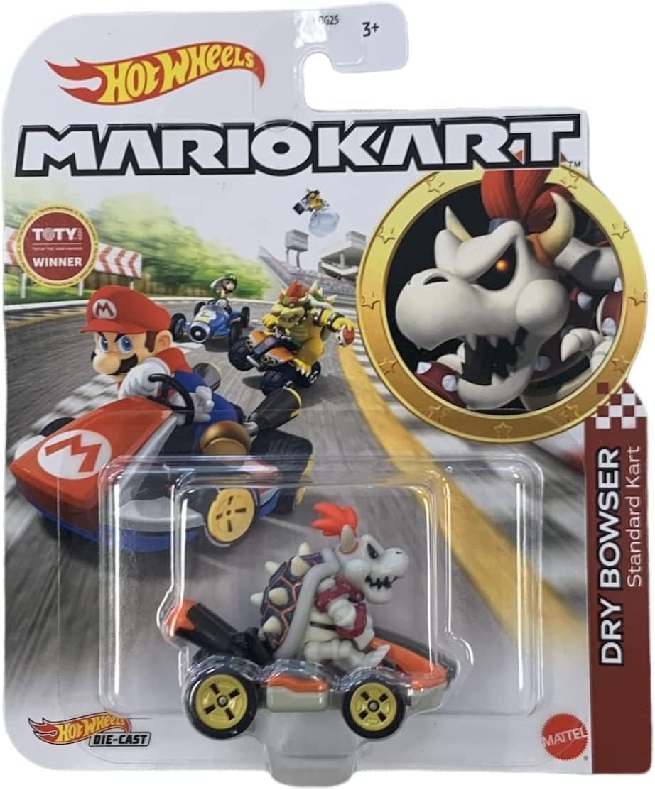 Hot Wheels DieCast Dry Bowser Standard Kart Super Mario Kart Model 1