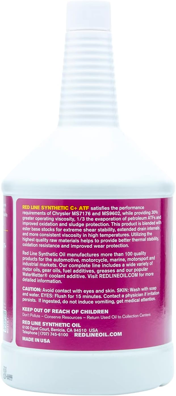 Red Line 30604 Full Synthetic C+ Automatic Transmission Fluid (ATF) - 1 Quart (12 Pack)