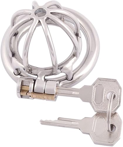 Miniatura 6 de TERNENCE Dispositivo de castidad masculino de metal pequeño de acero 304 acero inoxidable cómodo jaula de polla para adultos juguete sexual D240 157