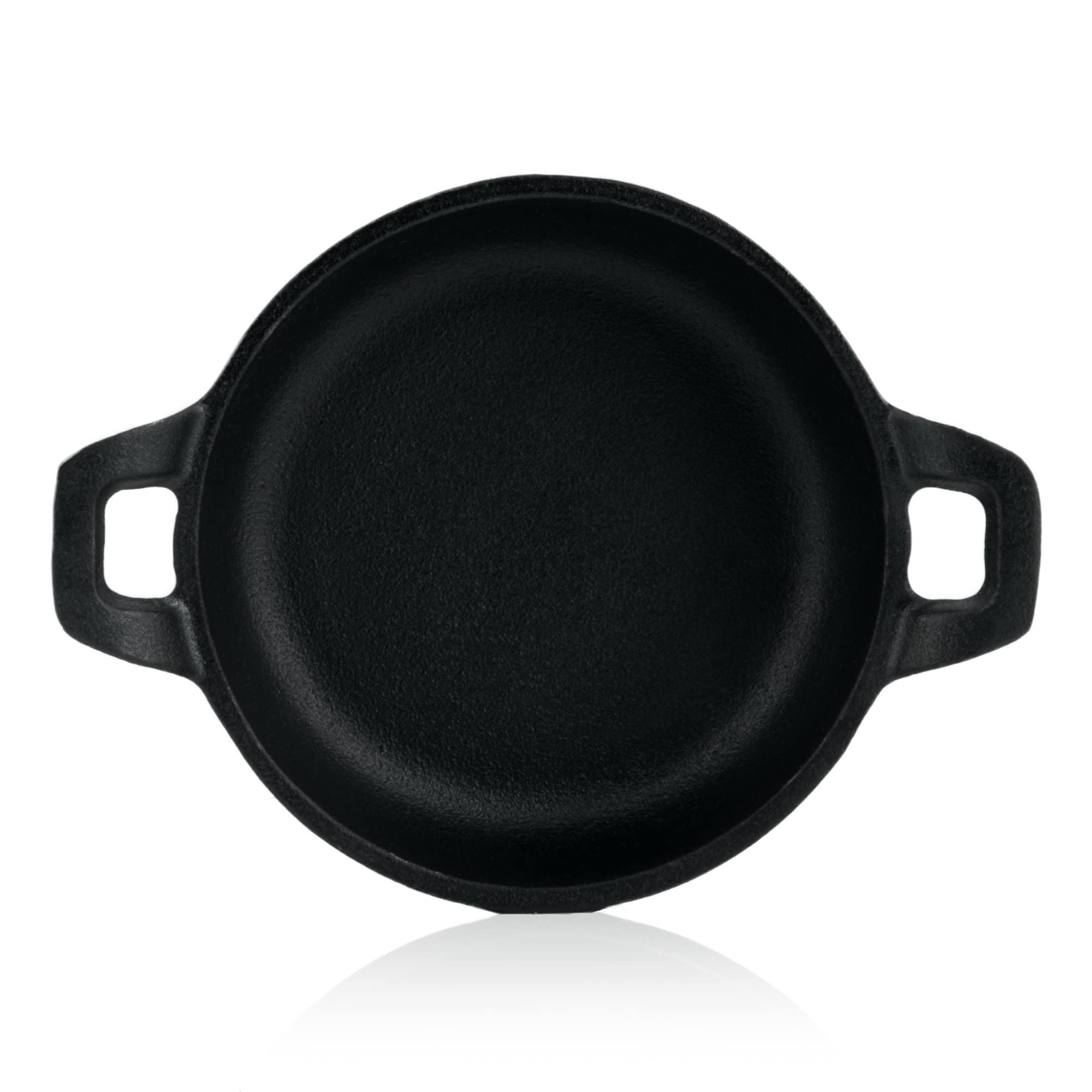 BBQ-Toro Lot de 6 Poêles à Barbecue en Fonte - Diamètre 13 cm - Pré-cuites et Pré-brûlées