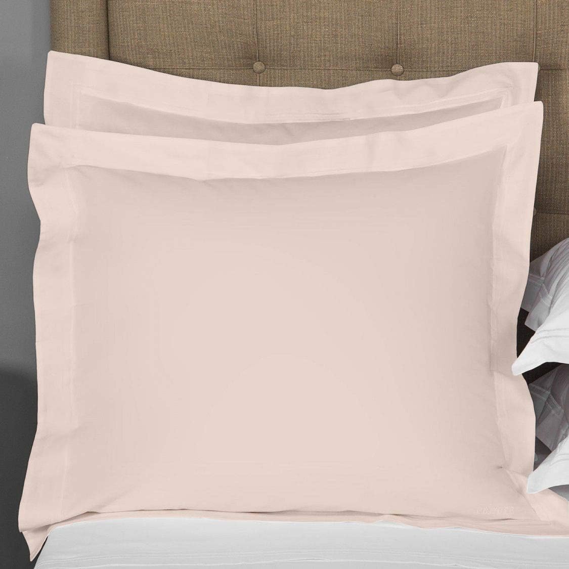Axia Linen & Things Premium Hotel Quality 2 Piece Euro Shams 100% Egyptian Cotton 600 Thread Count Pattern Solid (24 x24 Color Wine)