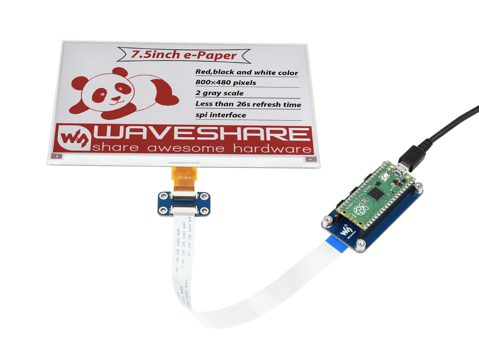 Amazon.com: Waveshare 7.5inch E-Paper E-Ink Display Module (B) for