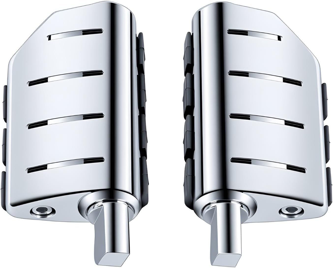 Motorcycle Foot Pegs Chrome Highway Pegs Footrest Aluminum Motorcycle Footboards for Harley Davidson Street Glide Softail Sportster Dyna for Yamaha Suzuki Kawasaki Honda