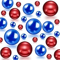 Vista 40 de 150 cuentas de perlas de imitación pulidas en crema sin agujeros para decoración de relleno de jarrones, rellenos de perlas de plástico