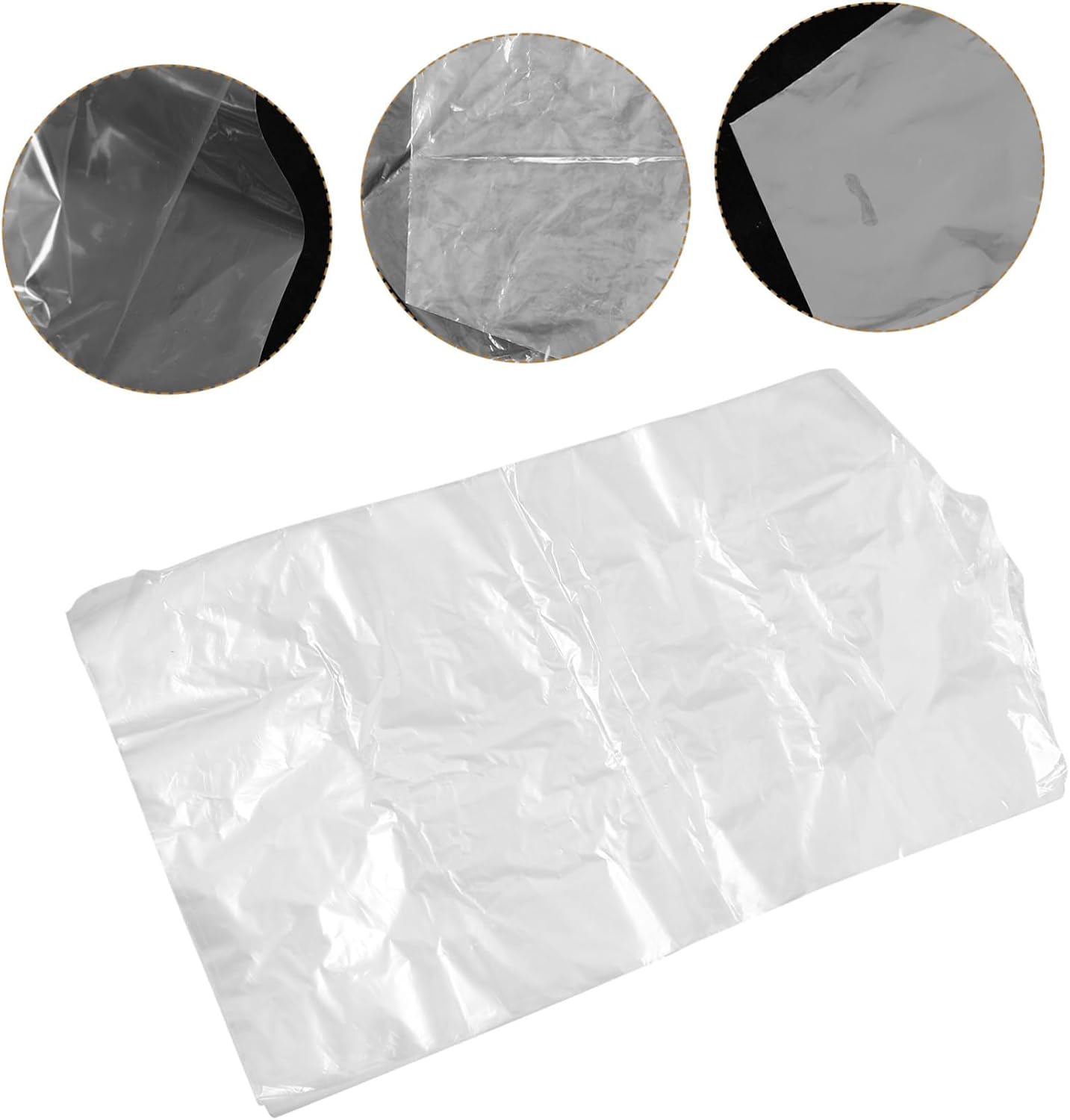 60pcs Dry Clean Hanging and Girls Storage Garment Rack Cover Moth Plastic Clothes Covers Suit Protector