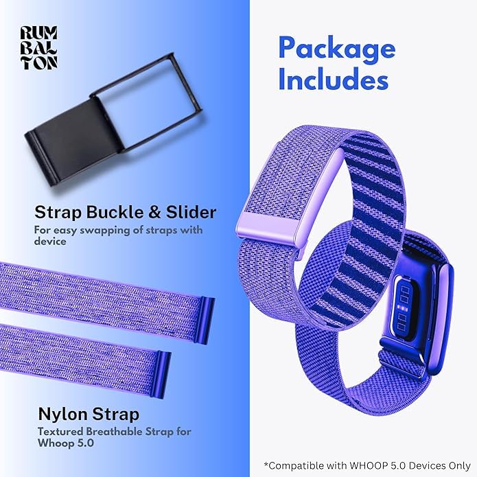 Image of Nylon Strap Compatible with Whoop 5.0 Band Strap - Durable, Adjustable Fitness Tracker Strap | Breathable, Comfortable Bands for Workout, Sleep, and Health Monitoring (Device Not Included)