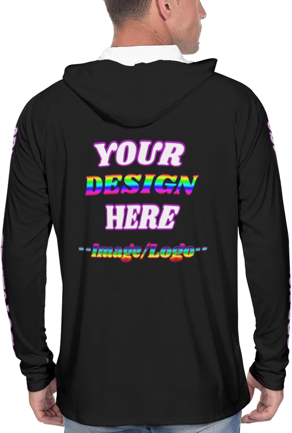 Custom Sun Protection Hoodies for MenWomen Customized Long Sleeve TShirt Design Your Own Personalized Lightweight Hoodie - Image 4