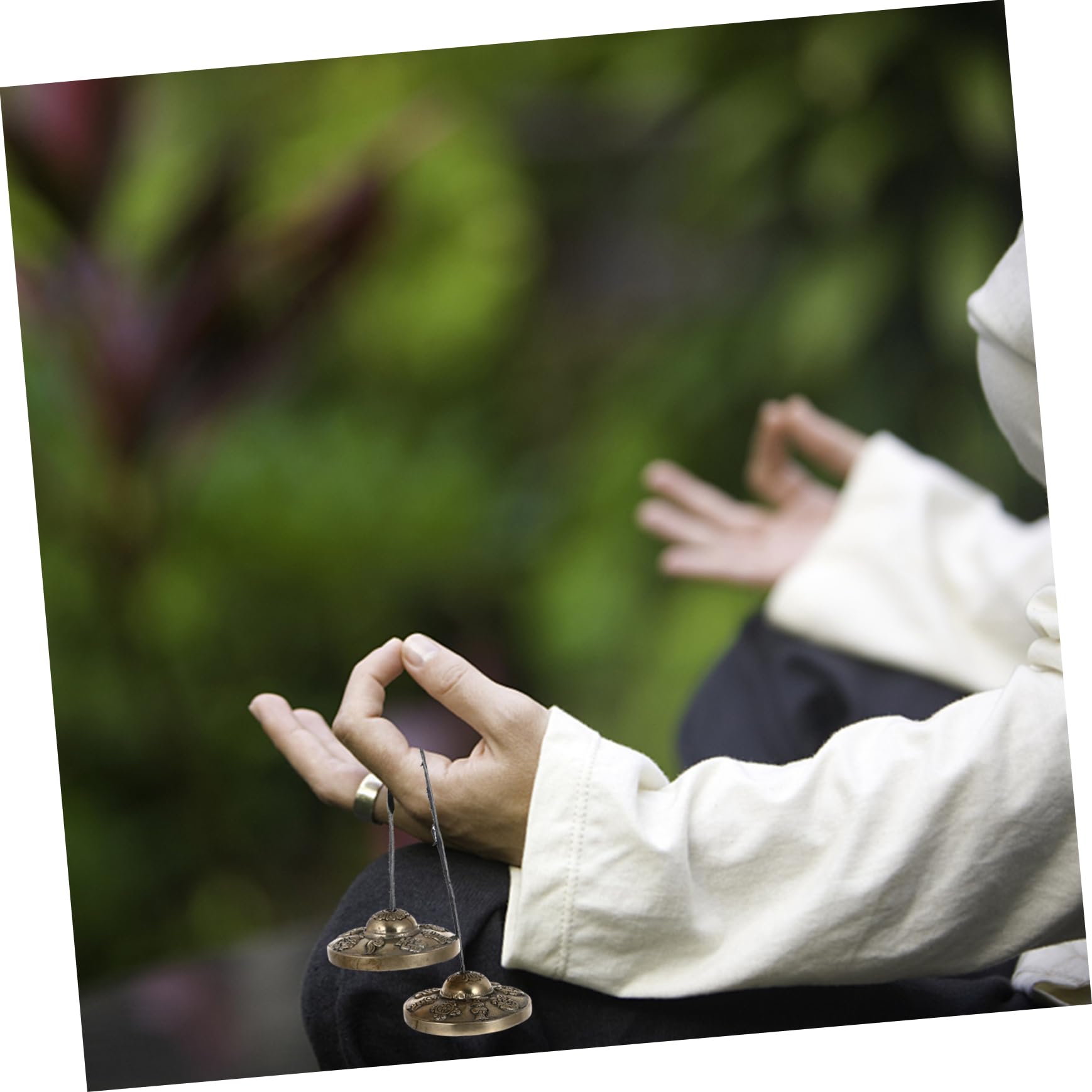 FRCOLOR Tibetische Kupfer Pong Meditation Glocke Handgemachte Klangschalen für Yoga Klangheilung Beseitigung Negativer Energie