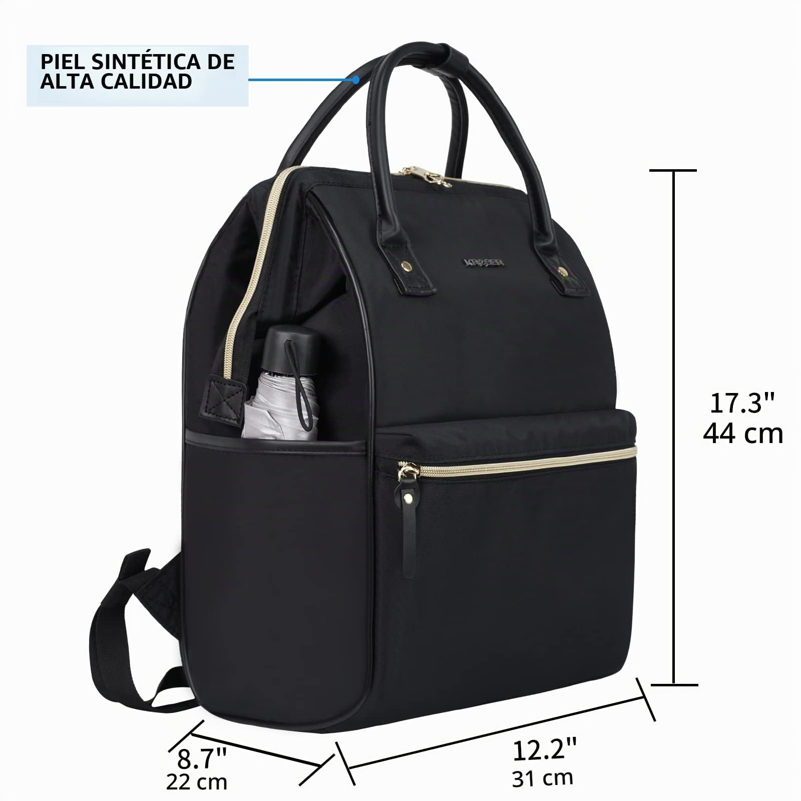 KROSER mochilo para computadora portátil de 17 pulgadas elegante mochila