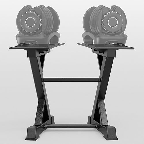 Miniatura 6 de Soporte ajustable para mancuernas resistente, soporte de almacenamiento de mancuernas para gimnasio en casa