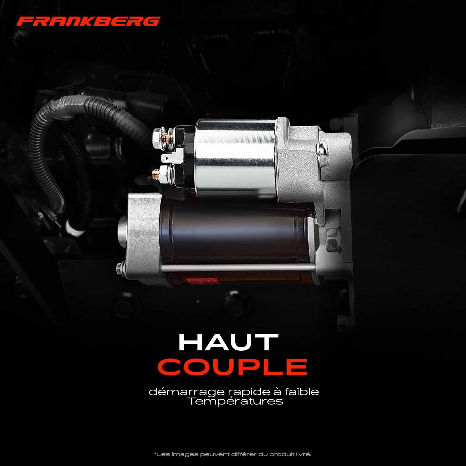 Frankberg Démarreur 1,8 kW 12 V 9 dents NAD101240 | Compatible avec: Defender Station Wagon L315 L316, Defender Cabrio L316, Defender Pick-up L316, Découverte II L318