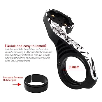 Out Front Bike Mount Compatible With Garmin Edge GPS Bike Computers Quick Release Metal Road MTB Cycling Handlebar Holder Kit