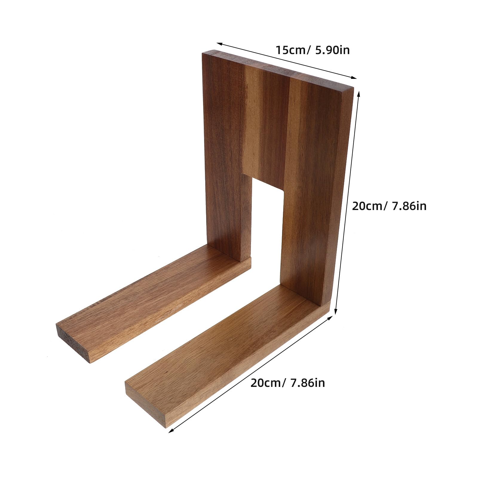 Estante ajustable de madera para discos de vinilo - Soporte extensible para discos, álbumes y revistas - Organizador versátil para el escritorio de la sala de estar o del estudio
