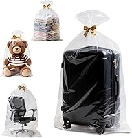 Vista 10 de Bolsas grandes de plástico transparente, 31 x 40 pulgadas, de plástico transparente de grado alimenticio, bolsas de polietileno planas y abiertas